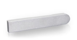 Parallel key type AB with one round and one flat end according to DIN standard