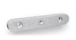 Parallel key type E with two holes and rounded ends