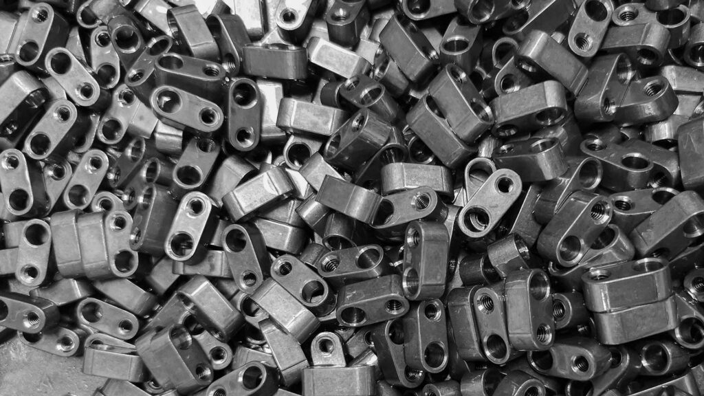 CNC-milled metal fasteners with internal thread