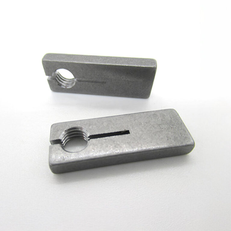 Custom part with slotted bore and internal thread