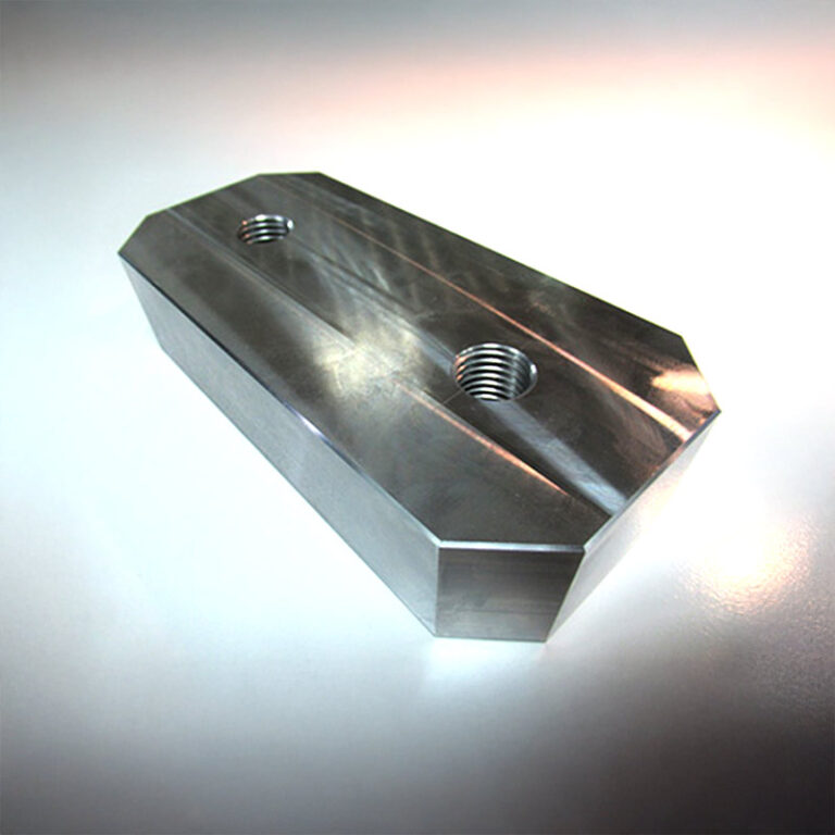 CNC milled part with chamfered edges