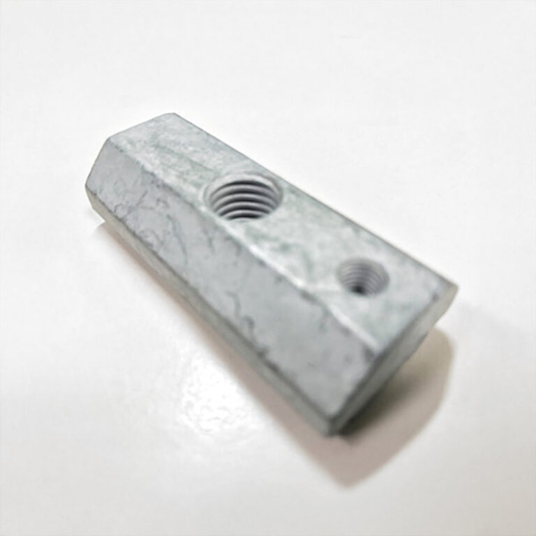 Custom part with two bores and chamfered edges
