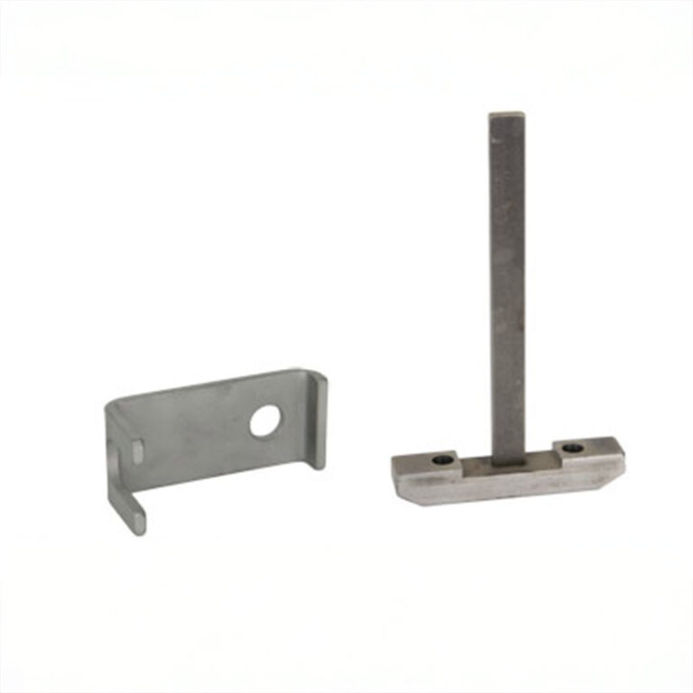 Two custom parts with cut-out and bore