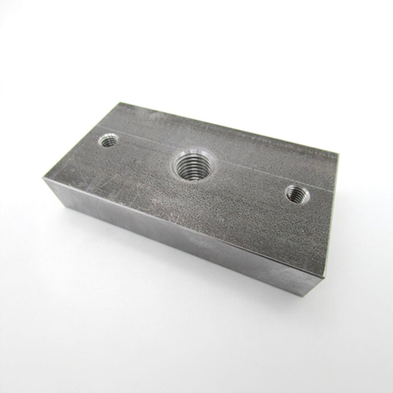 Flat milled body with three tapped holes